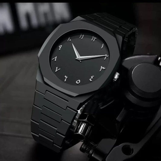Stainless Steel Arabic Aura Watch